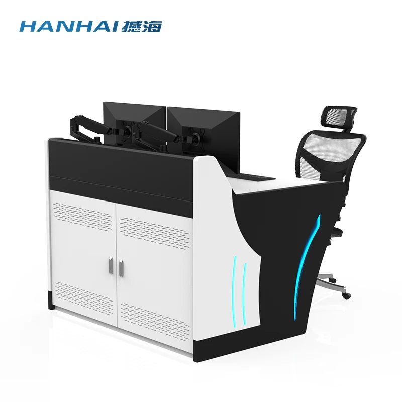 Modern command center control room console