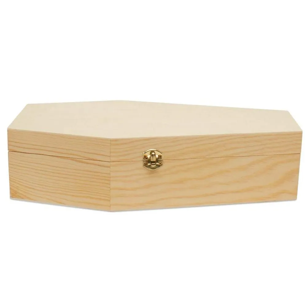 
Wholesale Customize Unfinished Paulownia Wooden Coffin box for sale 
