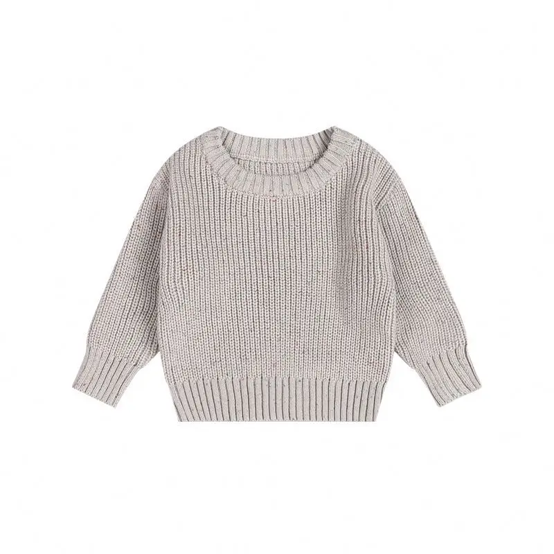 Toddler Baby Girl Boy Knit Sweater Plain Color Crewneck Long Sleeve Blouse Pullover Sweatshirt Fall Winter Top Oversized Loose