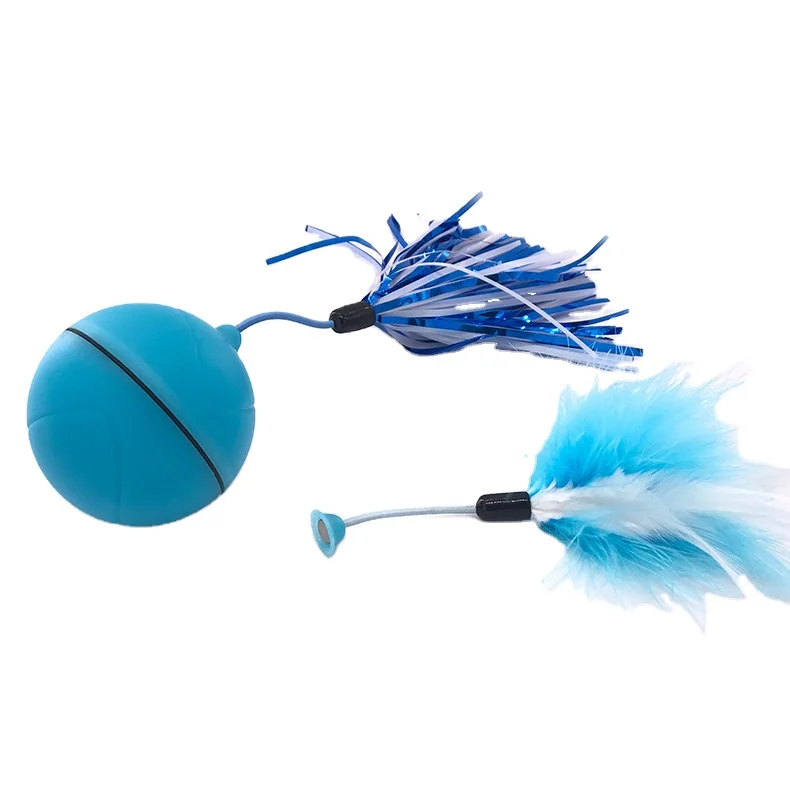 Newest Version USB Rechargeable 360 Degree Auto Self Rolling Ball Pet Toy Ball Smart Interactive Cat Toys Ball