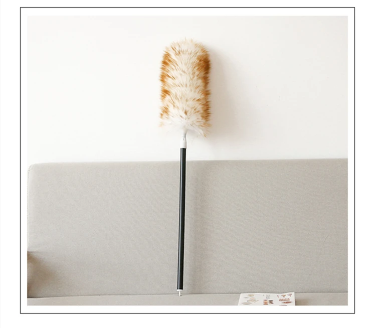 Household Cleaning Tools Feather Brush Duster Soft Wool Dust Cleaner with Wooden Handle