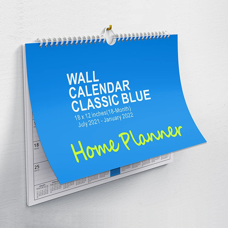 Minimalist 2022 CALENDAR Us holiday schedule planning wall hanging 18-month calendar