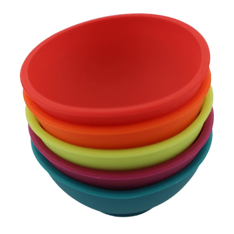 Round Silicone Rubber Pinch Bowls Mini Silicone Mixing Bowl Wax Container for Butane Slick Oil and Herb