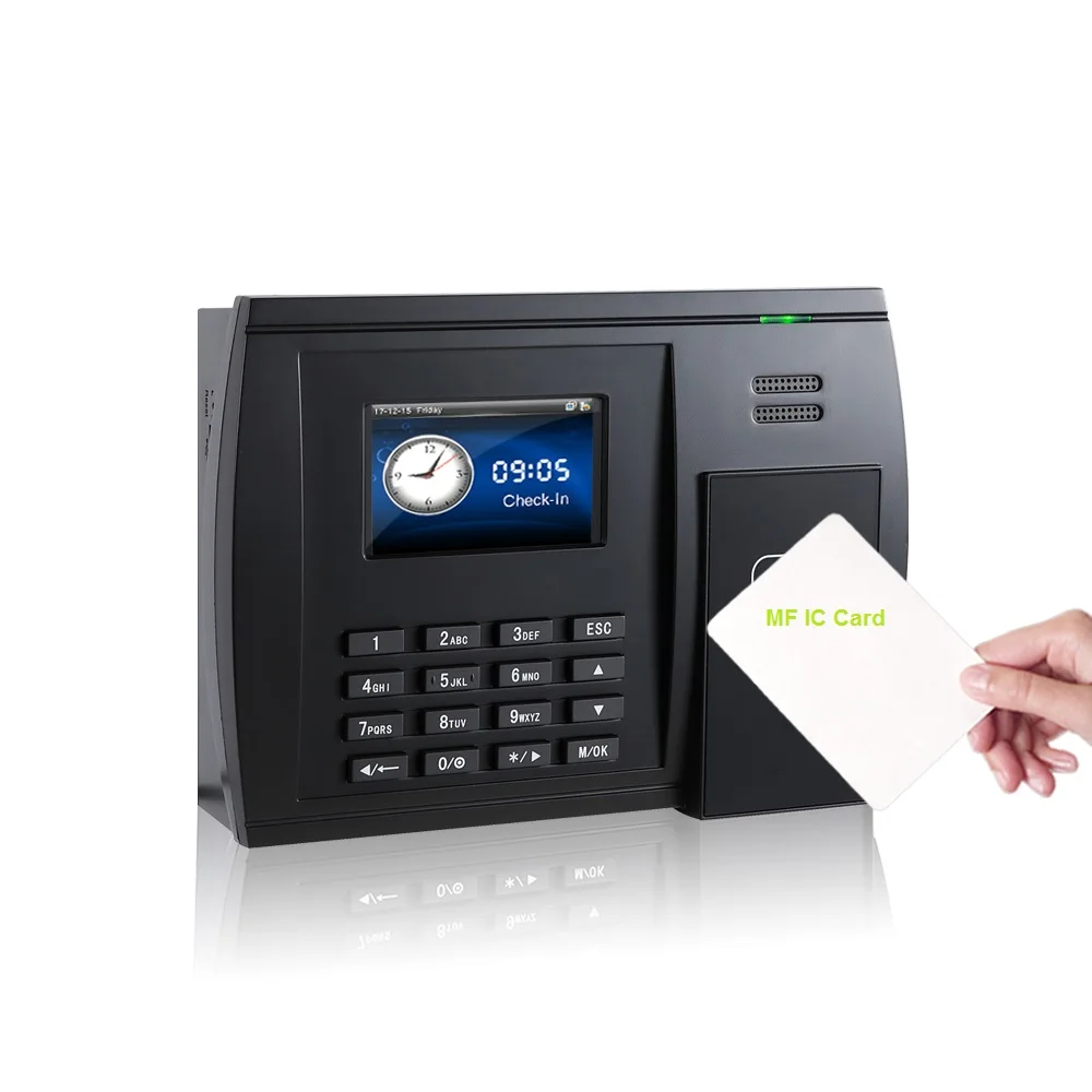 RFID Card ZK Time Recording Attendance System With Sim Card 4G Wireless Communication