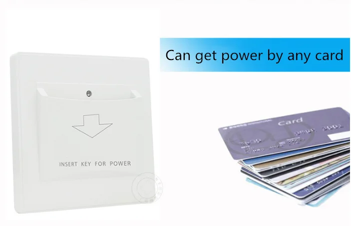 Energy Saving Power Switch 40A Any card Switch,220V plastic White hotel power any card switch