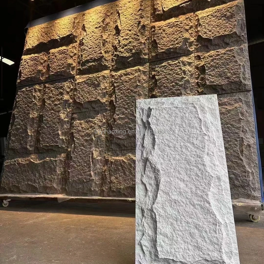 3D Decorative Polyurethane / PU Faux Culture Stone Outdoor Waterproof PU Mushroom Stone Wall Panel Veneer