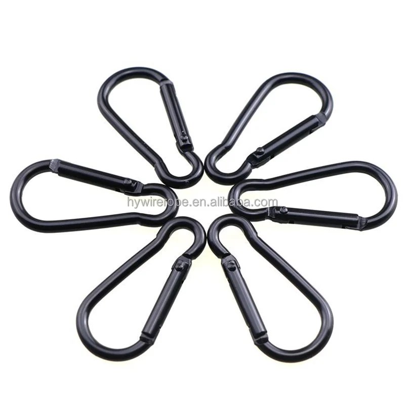 No. 5 S-shape electrophoretic black matte aluminum alloy mountaineering buckle bag buckle connection pendant