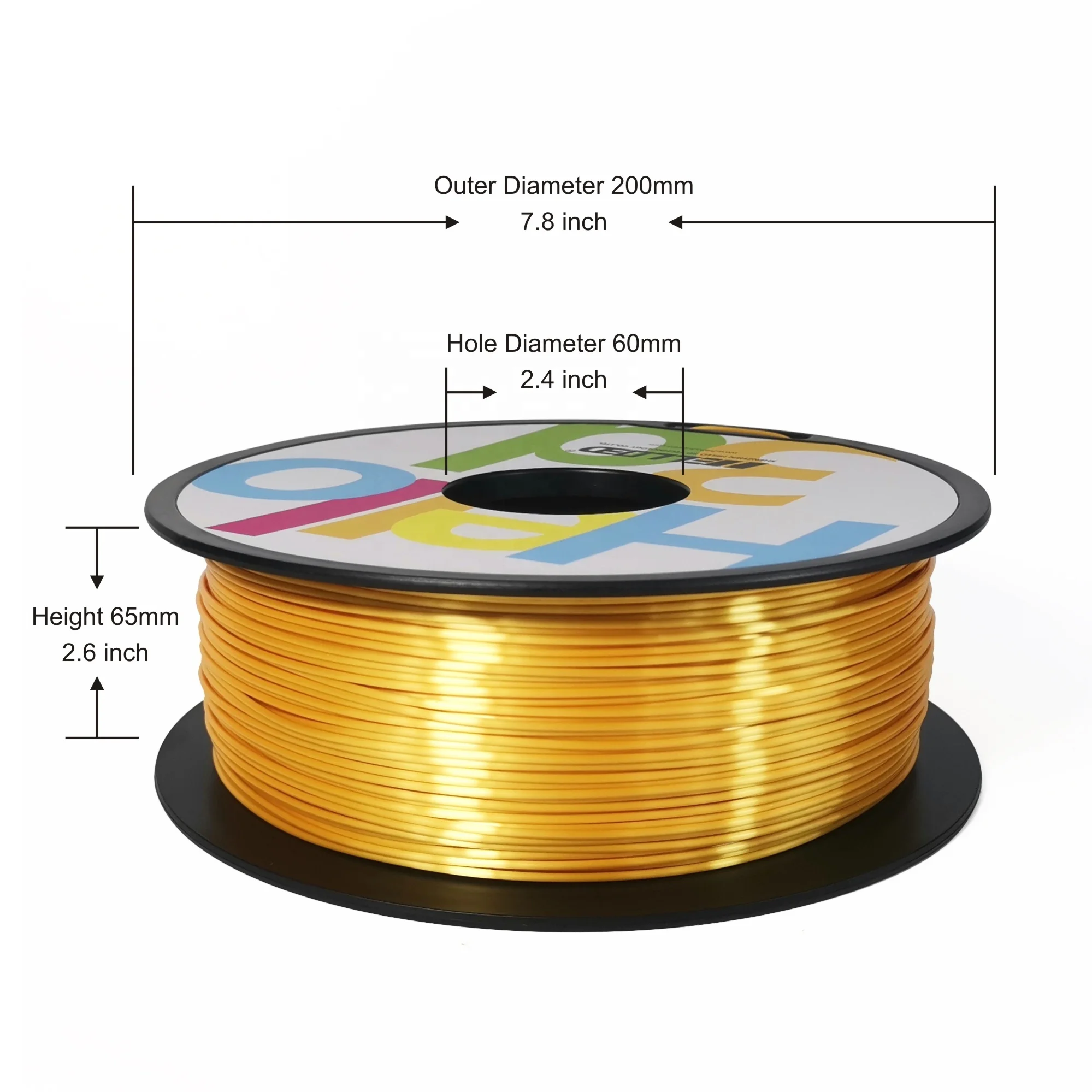 Шелковая золотая нить для 3d принтера Hello 3D PLA 1 75 мм 3 2 85