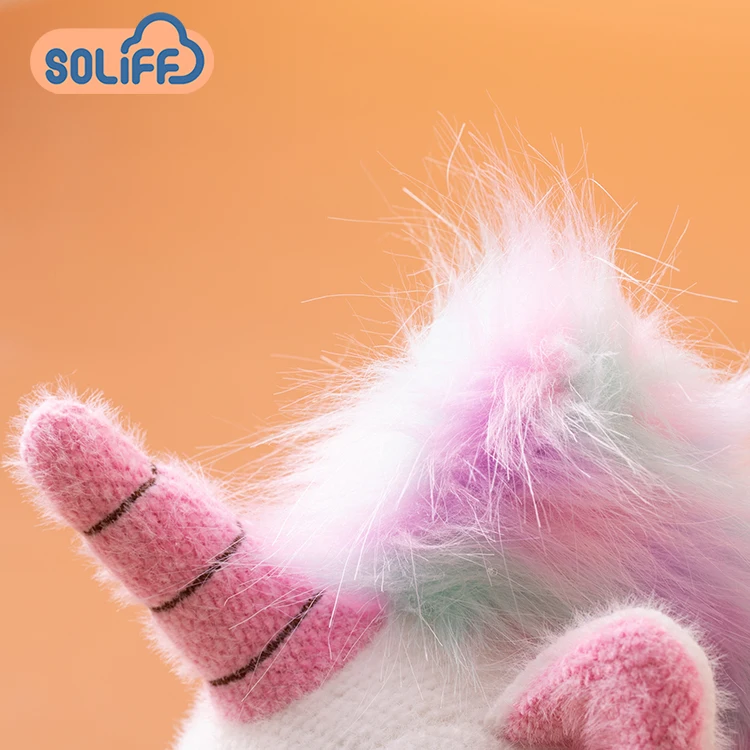 animal pink unicorn soft  plush white unicorn stuffed toy