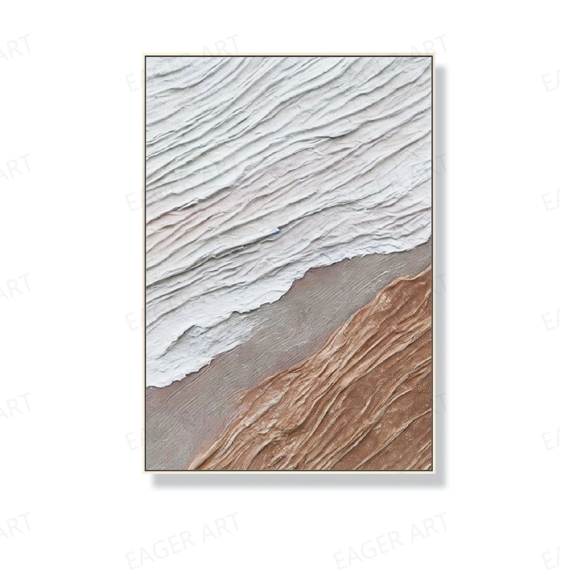 Relief Handmade Oil Painting On Canvas Art Acrylic Abstract Modern Painting Home Waves Abstract Wall Art