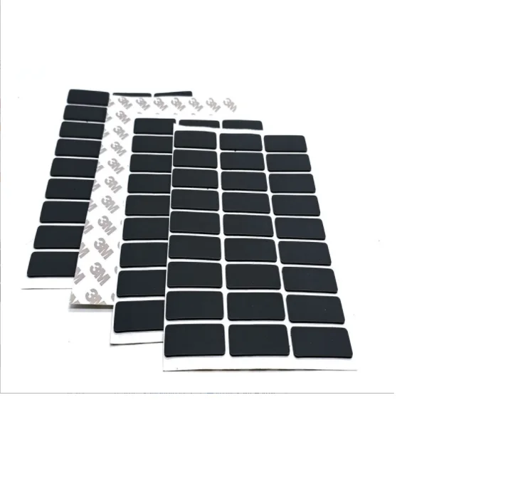 customized shape silicone 3m self adhesive feet pad die cutting silicone pad