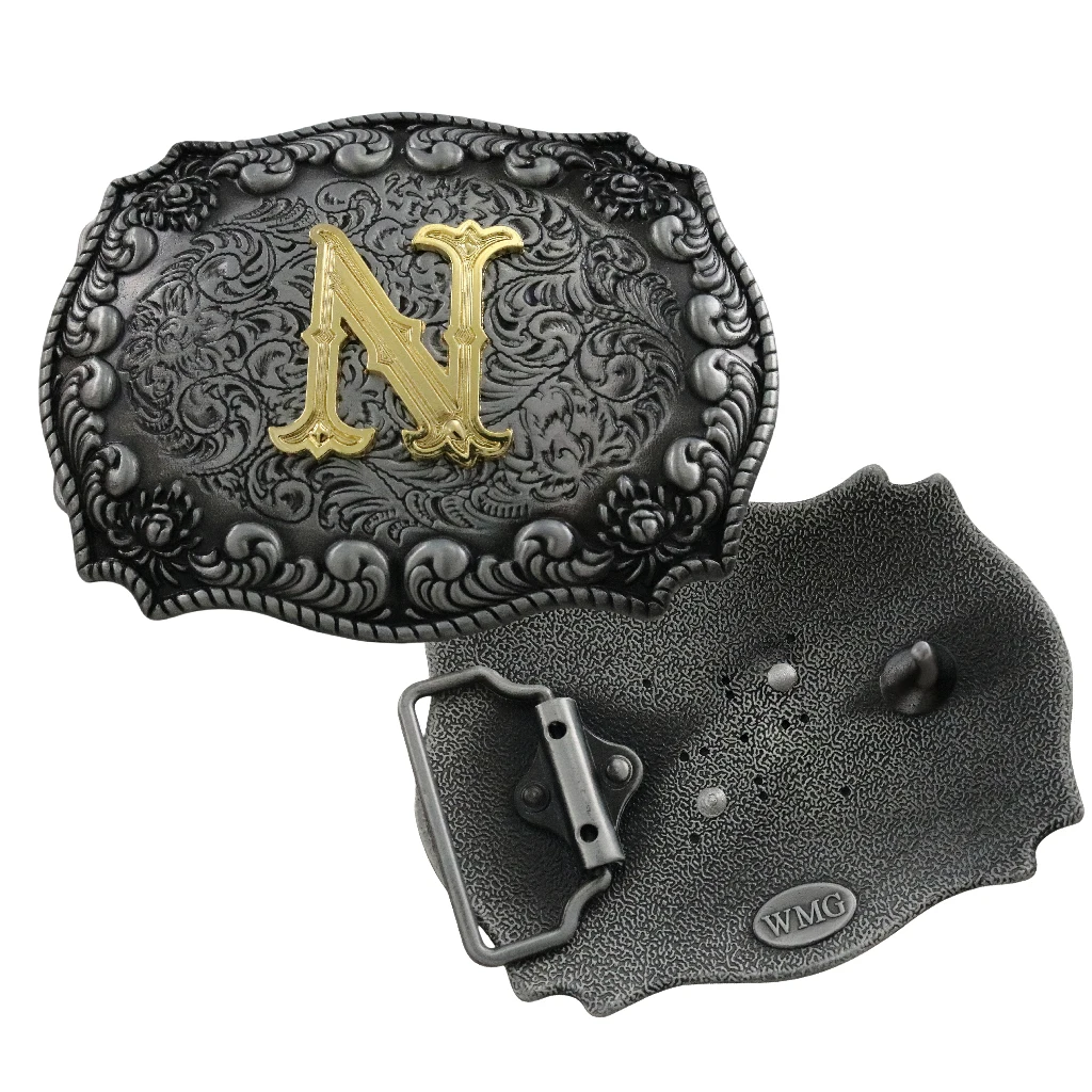 Custom Metal Logo Emboss Hebilla Zinc Alloy Brass Rhinestone Gold 3D Crafts Cowboy Western Buckles Belt Buckle
