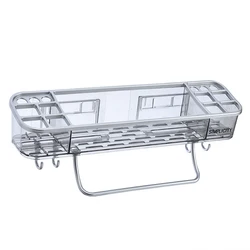 Bathroom Rack Toilet Wall-mounted Punch-free Washstand Toilet Tripod Bath Plastic Towel Storage Rack