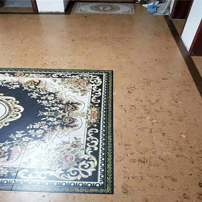 Экологически чистая Водонепроницаемая жесткая основная детская комната с блокировкой щелчка резиновая пробковая напольная плитка