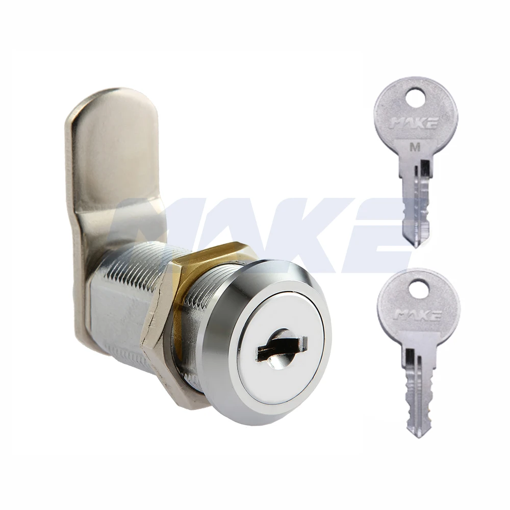 MK104-30 Hot Selling zinc alloy furniture drawer lock cylinder replaceable flat key cam lock keyed alike with master key