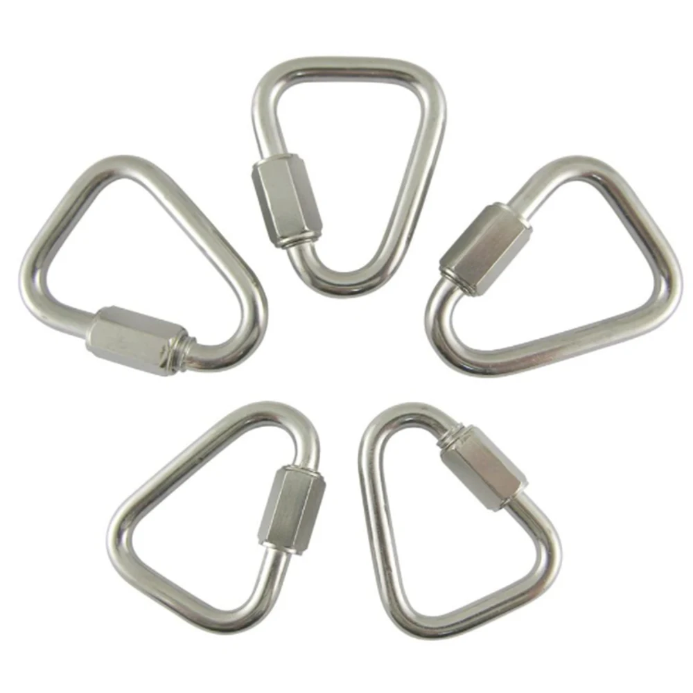 Delta Quick Link Large Stainless Steel 4.1 Inch Triangle Chain Links Heavy Duty Triangle Carabiners