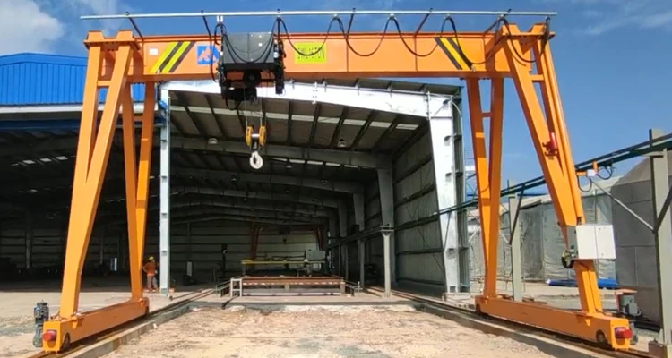 10 ton 16 ton Europe style single girder beam 12.5 T 15 ton gantry crane overhead EOT crane for sale in Seaside workshop