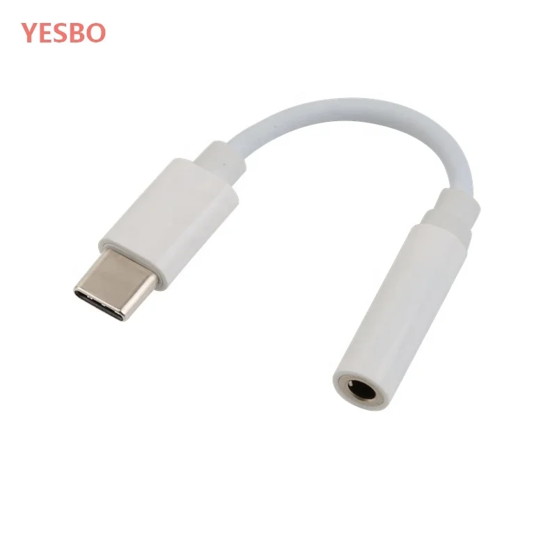 USB-C Type C Adapter Port to 3.5MM Aux Audio Jack USB  Cable