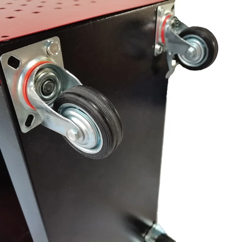  Heavy duty red black tool cabinets storage for