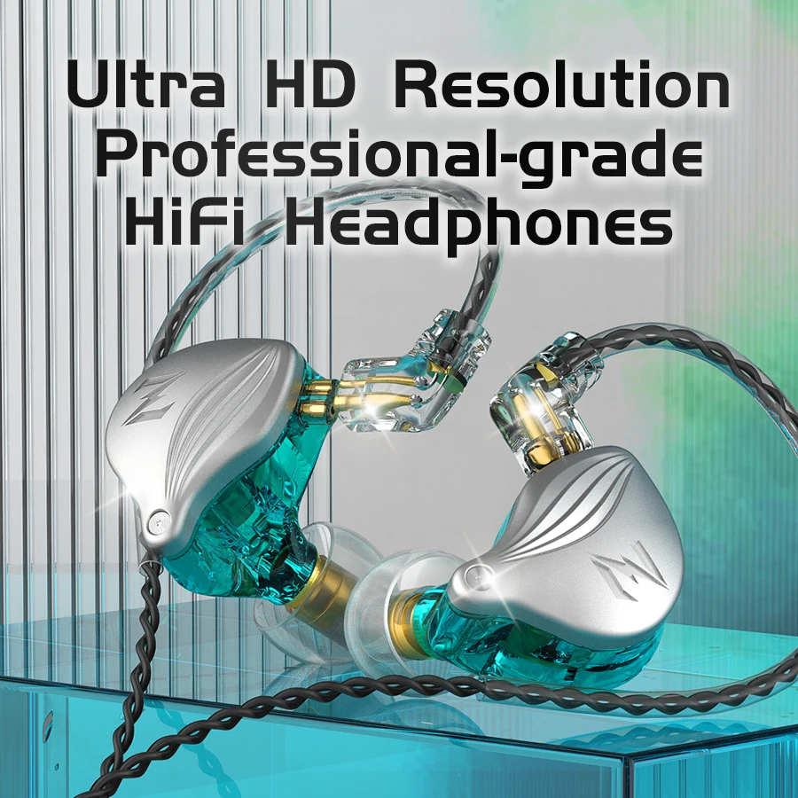 In Ear Earphones Dynamic technology 1DD HIFI Bass Metal Earbuds Sport Noise Cancelling Headset Monitor