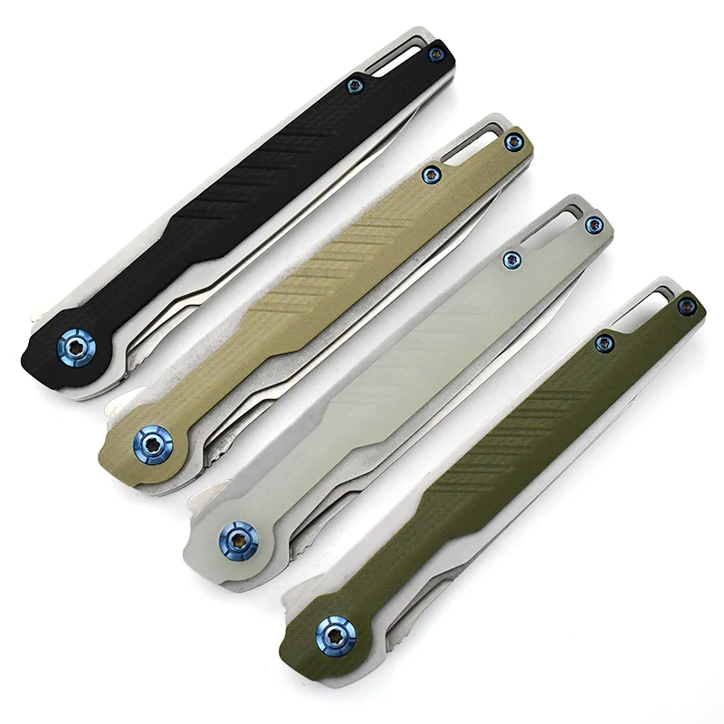 Boutique Personalized Gift Pocket Knives for EDC Enthusiasts High Hardness D2 Steel Portable Sharpest G10 Handle Folding Knife