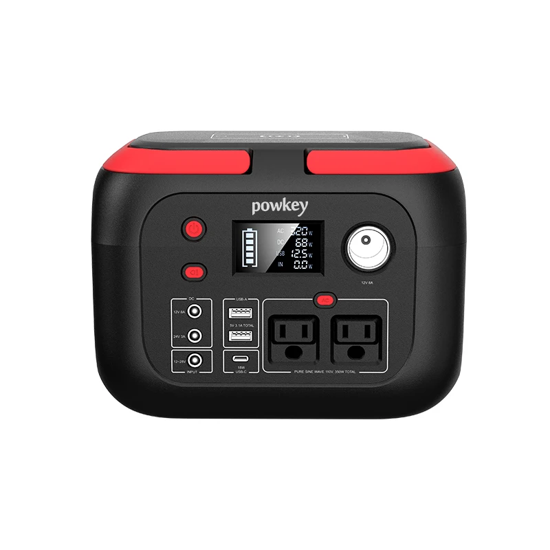 300W Portable Power Station 260Wh Outdoor Solar Generators Mobile Lithium Battery Pack 110V Outlet Solar Power Bank