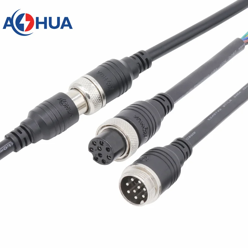 Custom Molded M12 Cable Male Female Plug Connector 3 4 5 Pin Sensor Outdoor Light Led Waterproof Aviation Wire