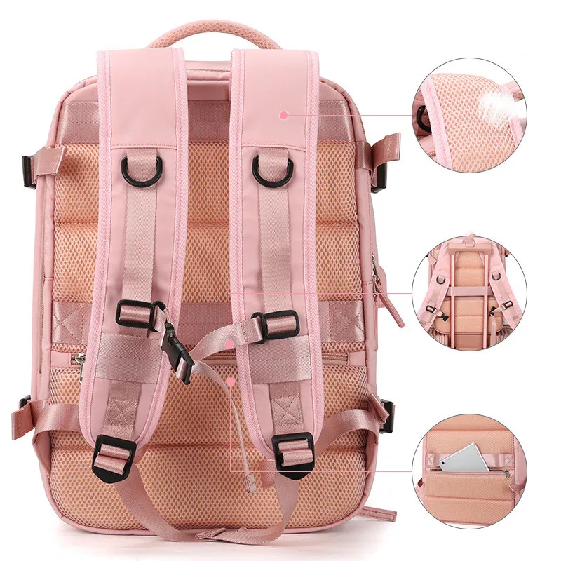 Waterproof Outdoor Sports Rucksack Casual Daypack School Bag Fit 16 Inch Laptop with USB Large Travel Backpack Women and Men