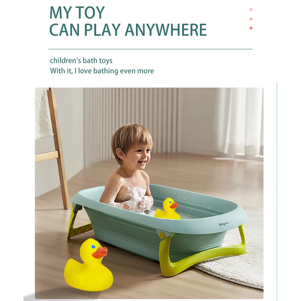 Custom Classic Yellow Rubber Ducks For Baby Shower Party Birthday Gift For Kid Floatable Weighted Upright Rubber Duck Toys