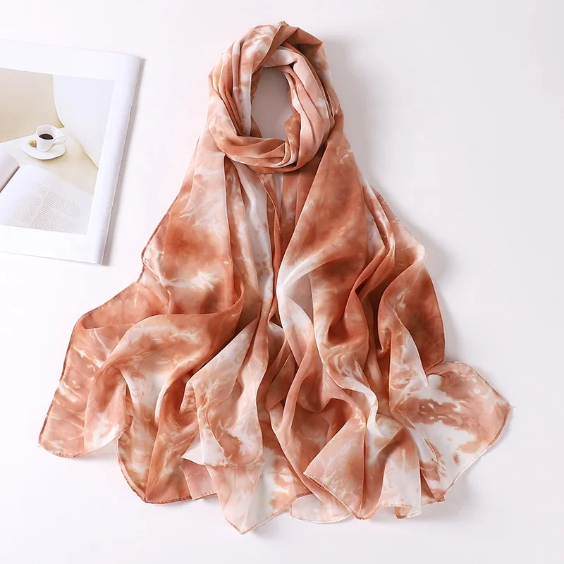 New Arrival Indones Printed Chiffon Silk Scarf Hijab Shawls Head Wraps Women Hijabs Scarves Ladies Muslim Veils