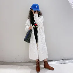 2020 fashion girls knitted long baby cardigan sweater wholesale