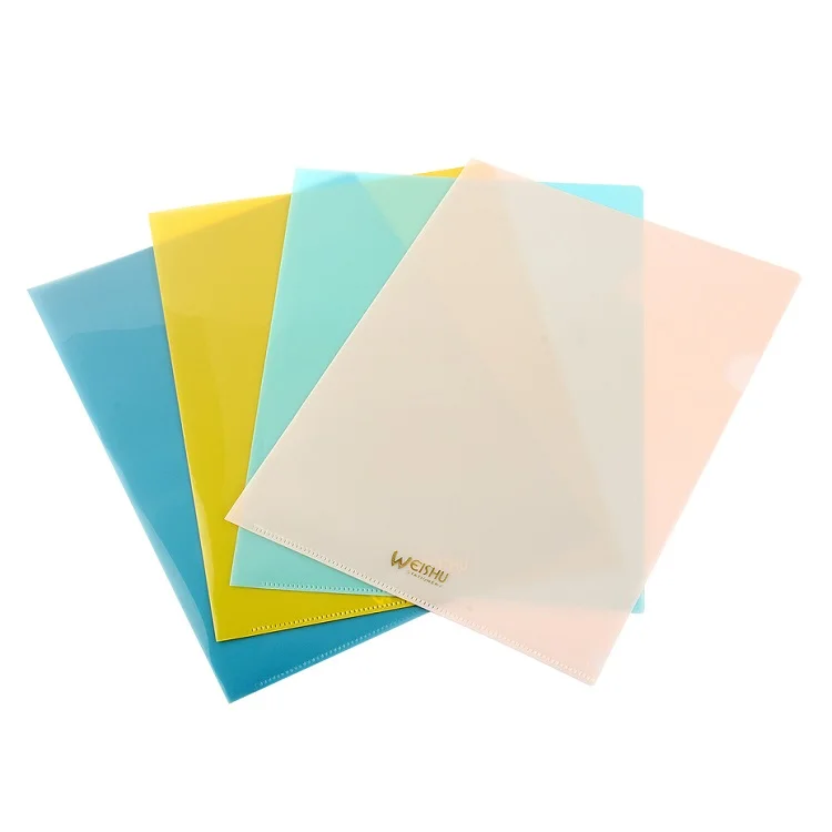 Popular Wholesale Custom Size Cheap PP PVC L Shape Folder Transparent Document File