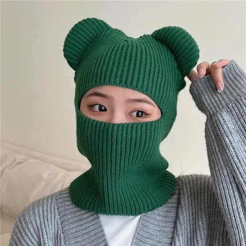 wholesale a knit ski mask custom  with bear ear