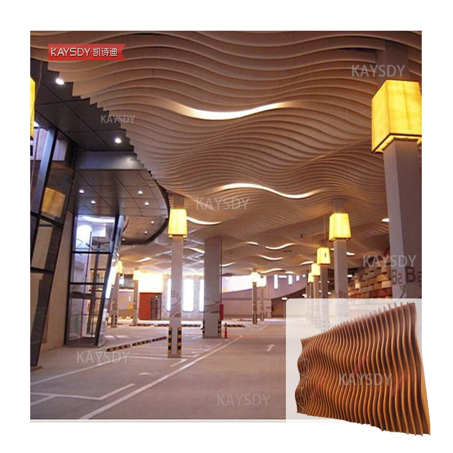 High quality modern wave design ceiling corrugated aluminum ceiling for interior and exterior wall cladding