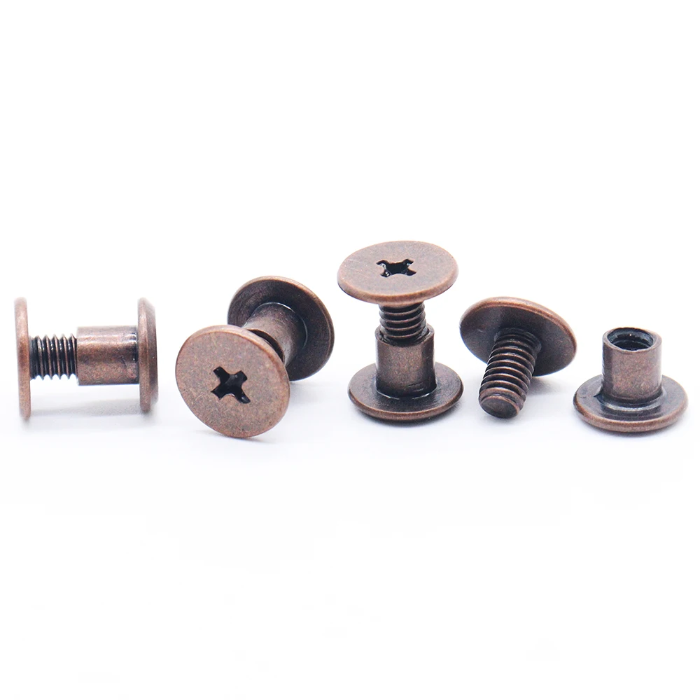 M6 Furniture Bolt Brass Flat Head Hardware Connected Decorative Steel Nut And Customized Screws Screw Connector Bolts Metric