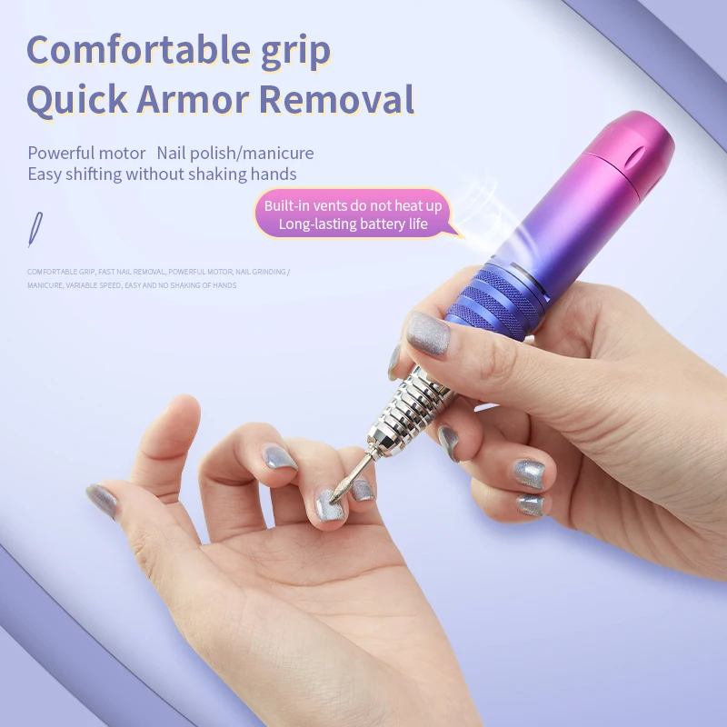 IKSBEAUTY 35000 RPM Professionnels Nail Drill Manicure Machine Polisher Tools E File Nail Drill 25W Stainless Steel 15 * 8 * 3cm