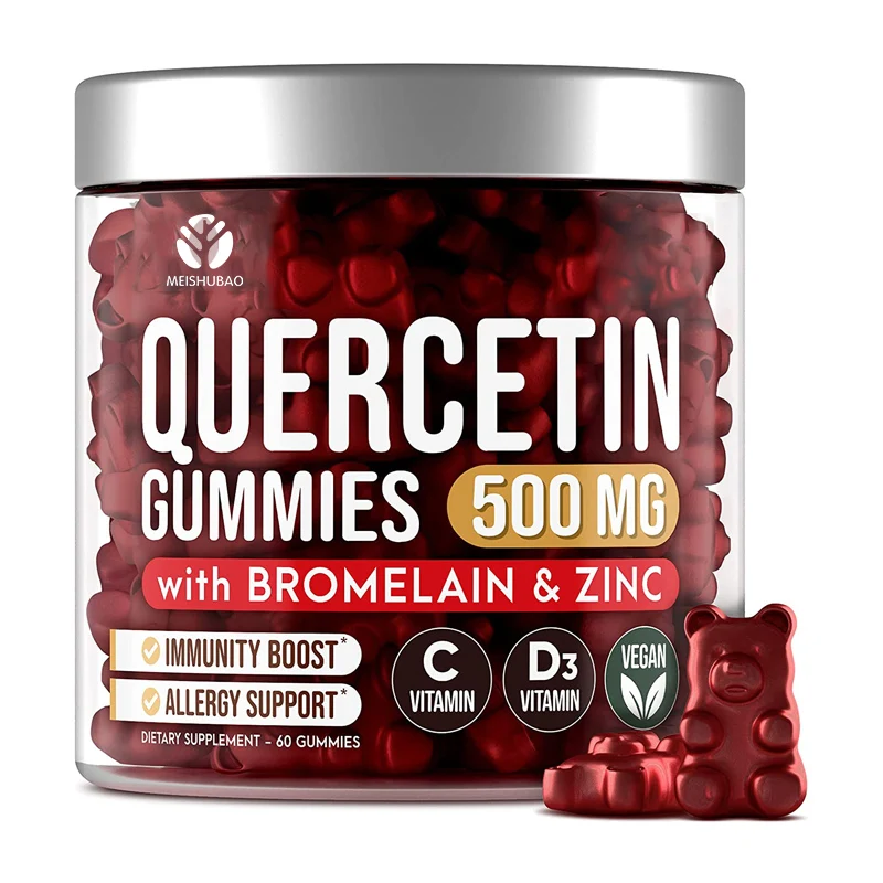 Vegan Sugar Free Quercetin Gummies Supports Immune Health Quercetin Elderberry Gummy Bromelain Candy
