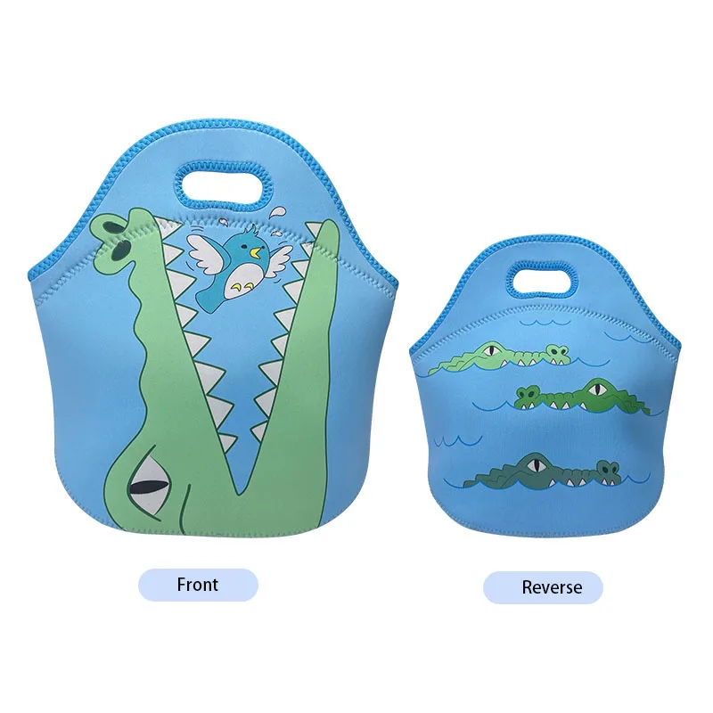 Custom Waterproof Eco-Friendly Lunch Bag Neoprene Kawaii Animal Cooler Bag For School Kids