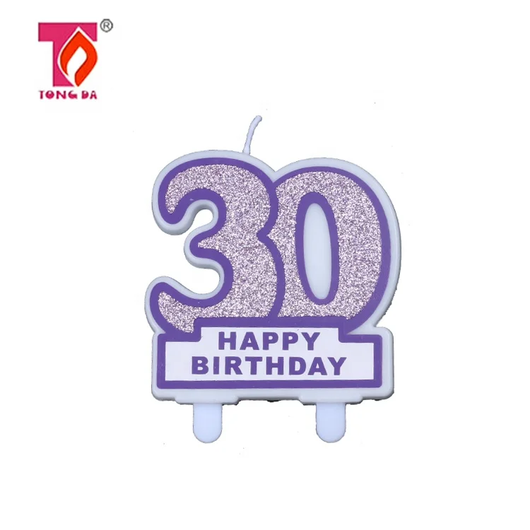 Colorful happy birthday number candle cake decoration supplies wedding Party Paraffin wax Lucky candles wholesale