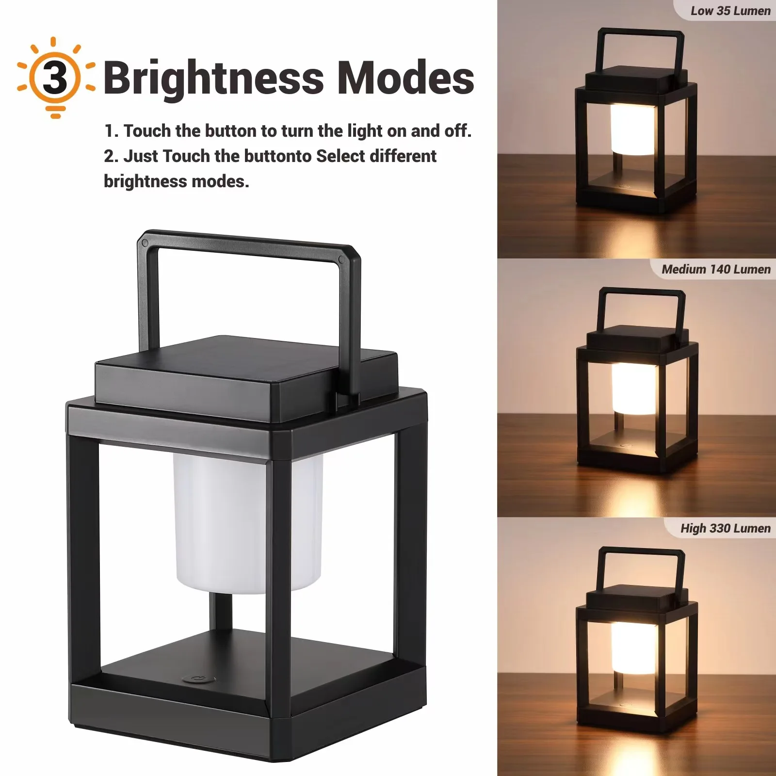 Portable LED solar charging Lantern Lamp Waterproof Outdoor Camping Night Lamp