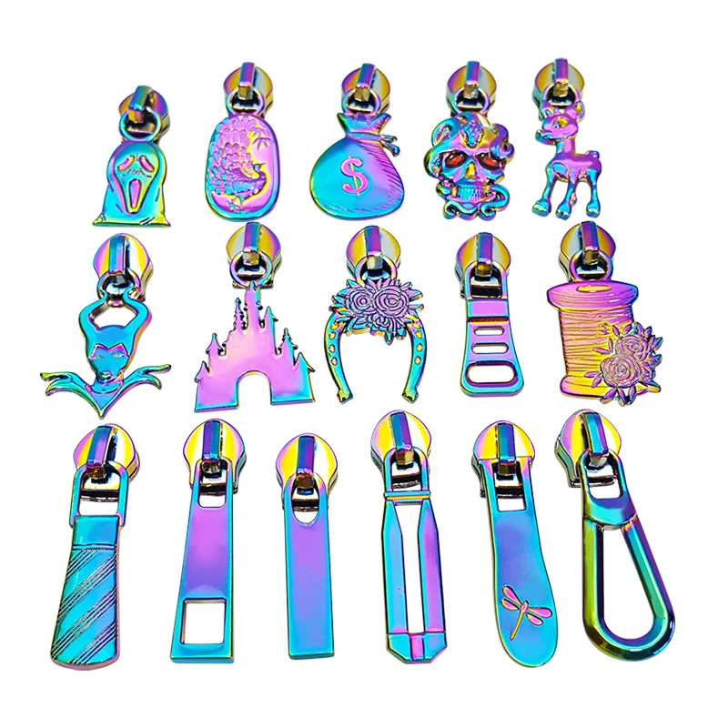 Custom Clothing Bag Rainbow Metal Zipper End Branding Manufacturer