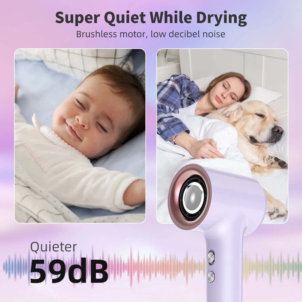 Hair Dryer Manufacturer Oem 110000rpm High-Speed Bathroom Small Hand Hair Dryer 7 In 1 Best Hair Dryer With Comb