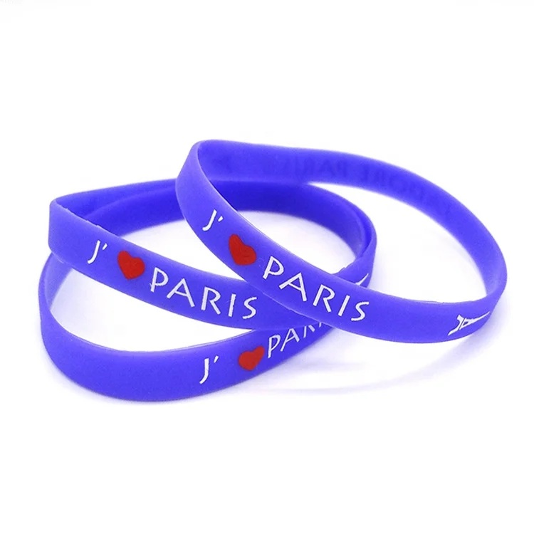 Wholesale Custom Printing  Keychain Silicone Bracelet