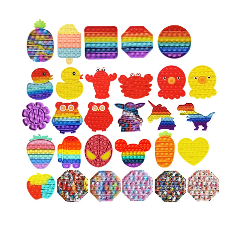 High Quality Wholesale Simple Dimple Fidget Toy For Anxiety Relief Fidget Toys Set Push Bubble Fidget Sensory Toy