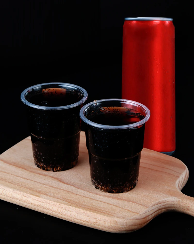 100 Pieces Clear Plastic Disposable Mugs Party Shot Glasses Wine Tea Coffee Cups Jelly Ice Cream Cups