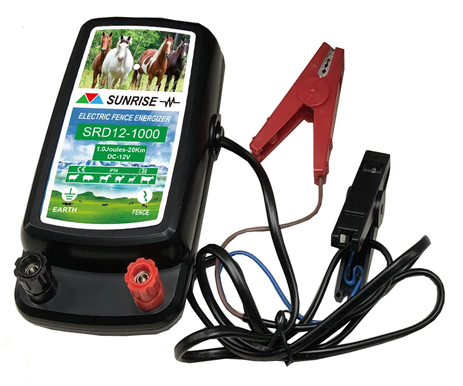 PV Protection 12 V  Battery and solar electric fence energizer for horse farm
