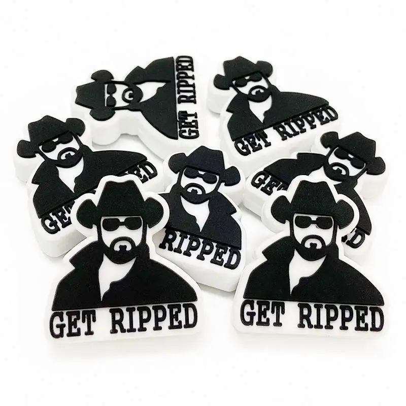 Wholesale Baby Food Grade Soft Silicone The Cowboy Bead Teether Toys Baby Silicone Teether