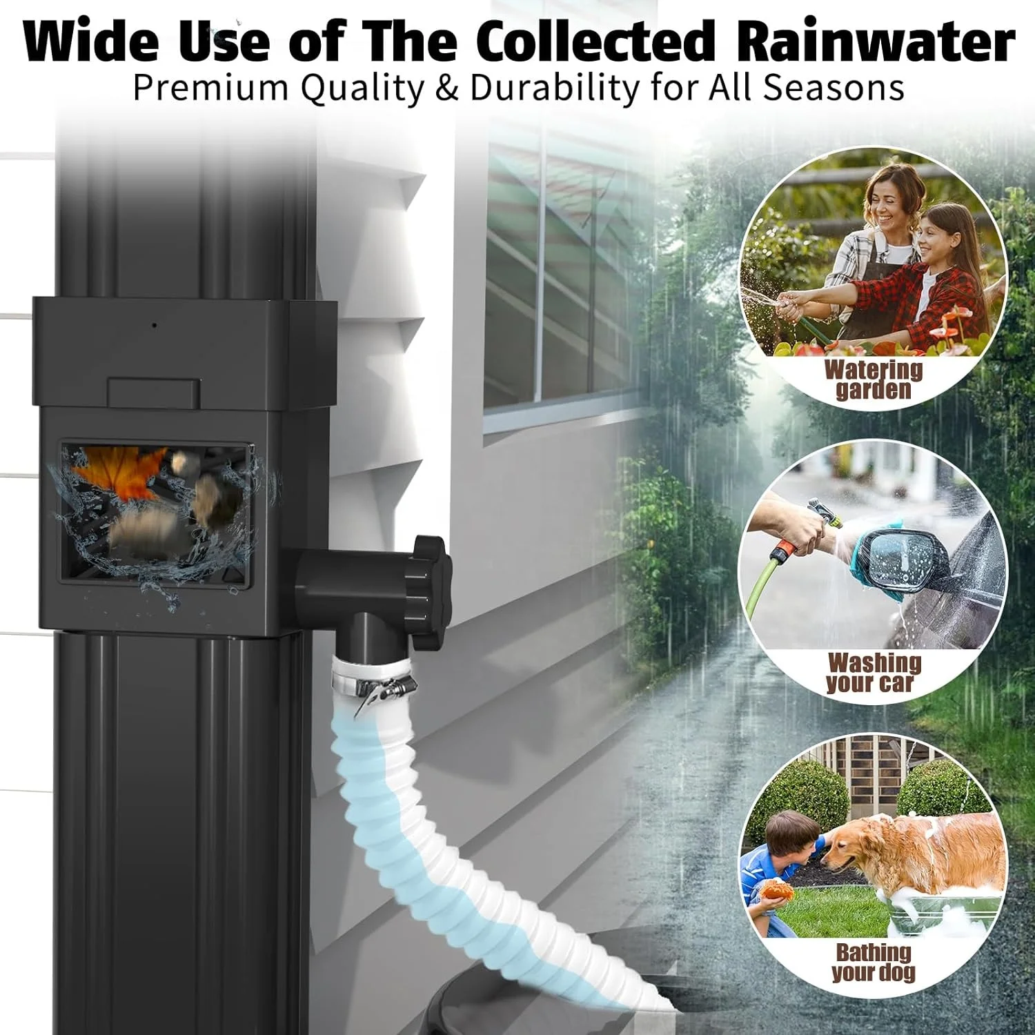 Residential Rain Barrel Diverter Kit Rainwater Collection Systems