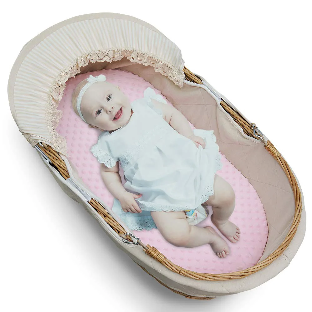 Customized Super Soft 3D Mink Dot Baby Sleeping Bed Cradle Mattress Cover Fitted Sheets