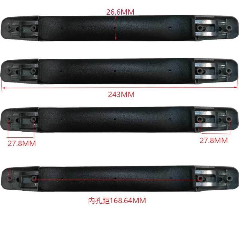 Luggage suitcase alloy handle/Black luggage case carrying handle/Travel suitcase parts plastic handle